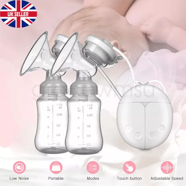 Electric Breast Pump Mute Automatic Dual Breastpump Infant Baby Feeding W/USB