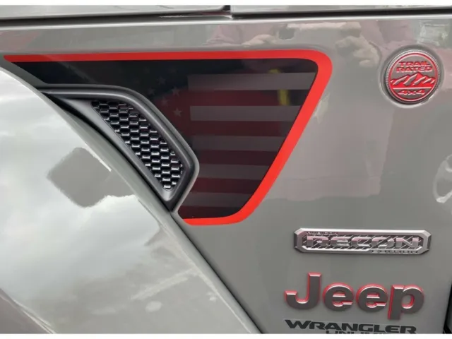 New 2020-2022 Jeep Wrangler Recon Flag Fender Driver & Passenger Decals (2),OEM 