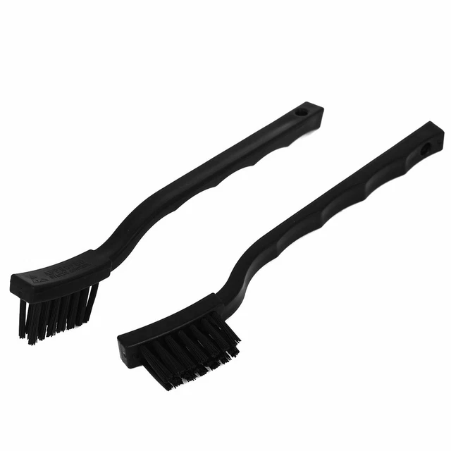 2pcs Plastic Handle PCB Board Cleaning Anti Static Brush Black