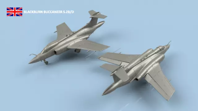 Buccaneer S-2B / S-2D x5 1/700 - impression 3D AILES DEPLIEES