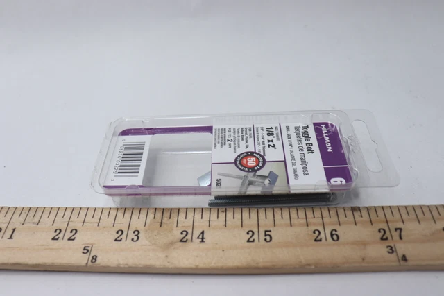 (10-Pk) Hillman Toggle Bolts 50 Lb 1/8" x 2 " 5021