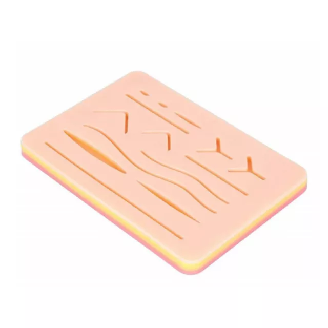 Suture Practice Medical Silicone 3 Layer Suturing Pad Human Skin Model Train-FE