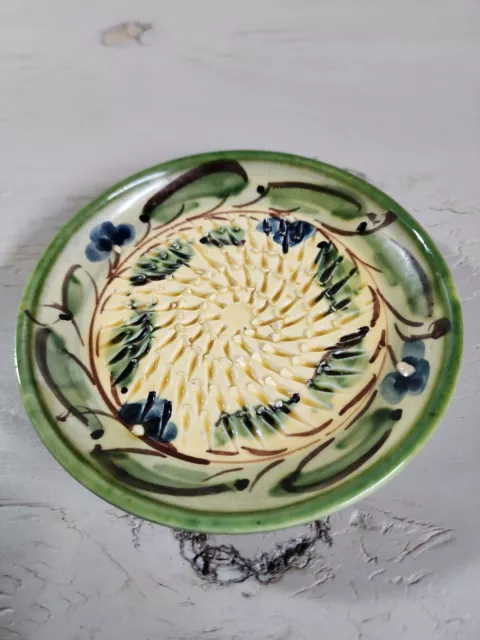 CeramicaDeEspanaUSA Hand Made in Spain - Round Plate Garlic Grater