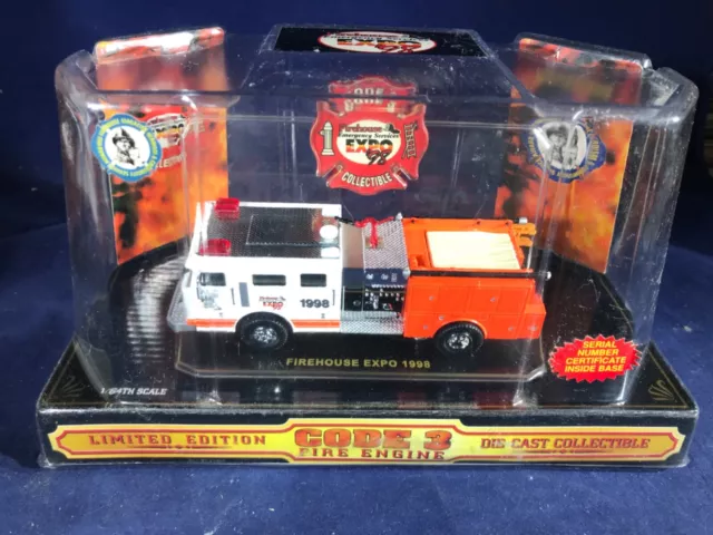 N-11 Code 3 1:64 Scale Die Cast Fire Engine - 1998 Firehouse Expo Emergency