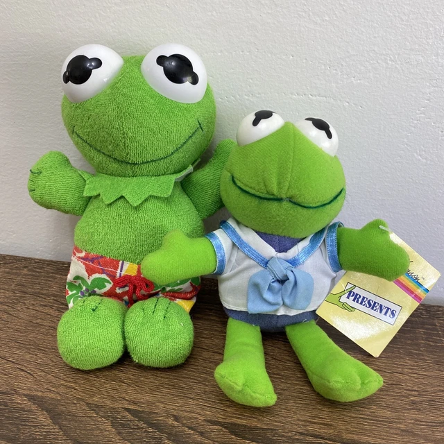Vintage Kermit The Frog Plush Dolls Jim Hensons Muppet Babies 1980s