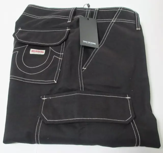 TRUE RELIGION BRAND Jeans 108335R Men's Jet Black Cargo Pants Size 32 ...