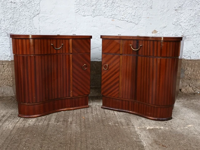 Bedside Table Console 60er Vintage Mini Sideboard Cabinet 60s Retro 1/2