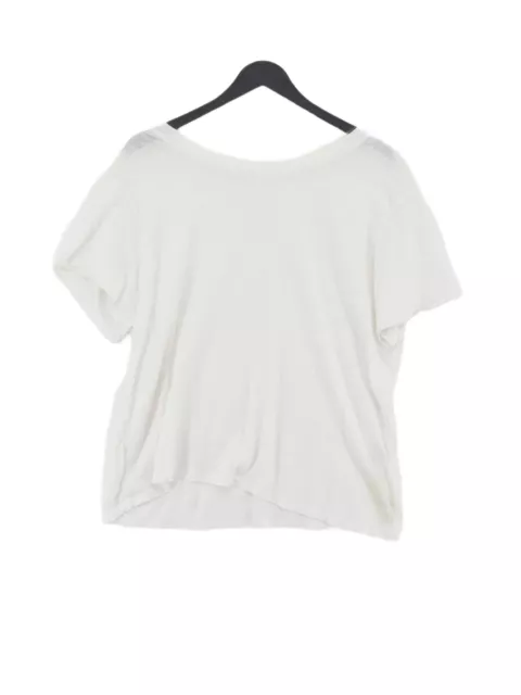 American Vintage Women's T-Shirt M White 100% Linen Basic
