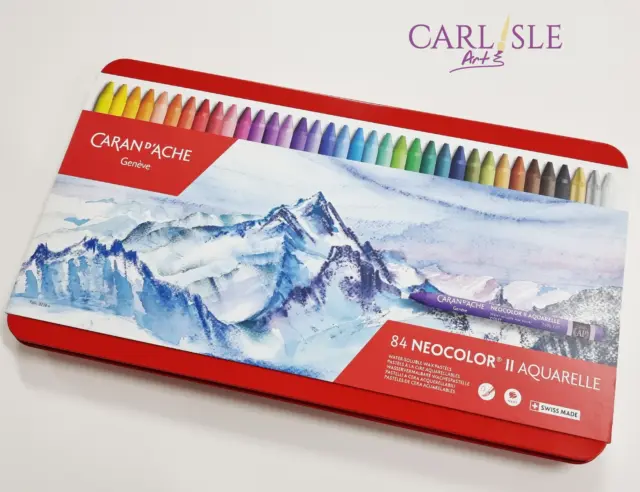 Caran Dache Neocolor II Watersoluble Wax Oil Crayon Pastels Art Sketch Set  Of 15