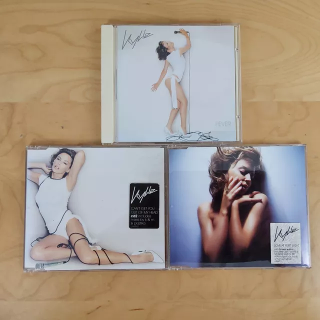 3 x KYLIE MINOGUE CD BUNDLE FEVER CAN'T GET YOU OUT OF MY HEAD LOVE AT FIRST