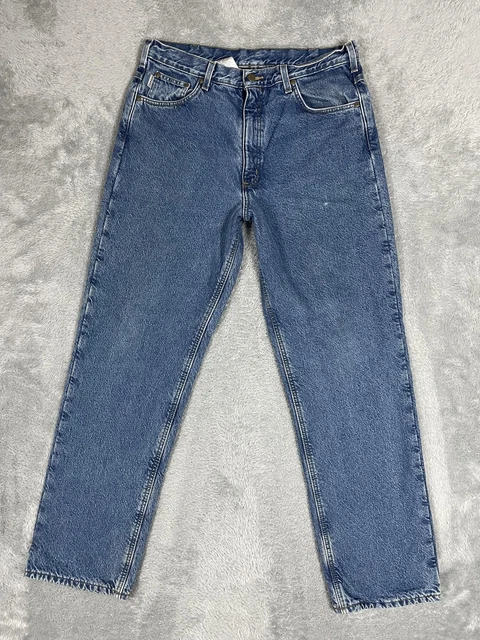 PANTALONES DE TRABAJO Carhartt Jeans Para Hombres 36x34* Azul