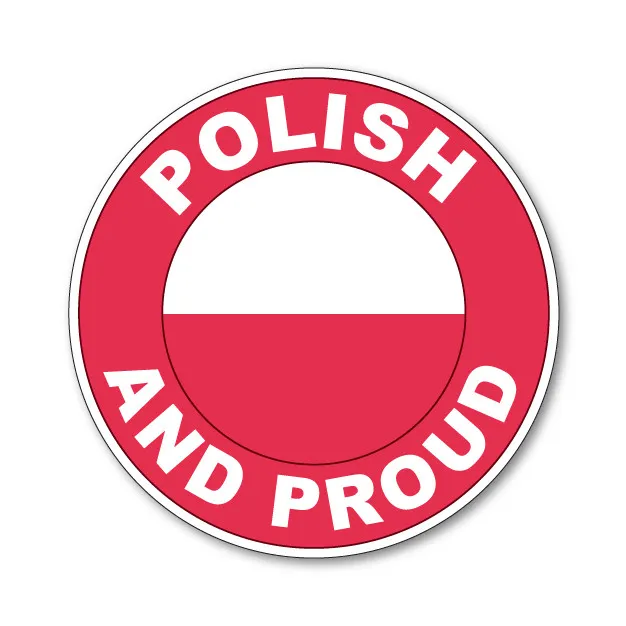 2 x POLISH AND PROUD - Flag Car Van Lorry vinyl Self Adhesive stickers