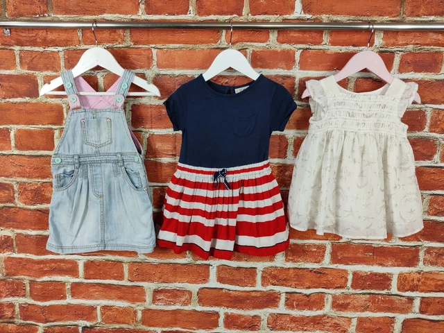 Pacchetto Abiti Bambine Età 12-18 Mesi Next Gap Pinafore Festa Estiva 86Cm