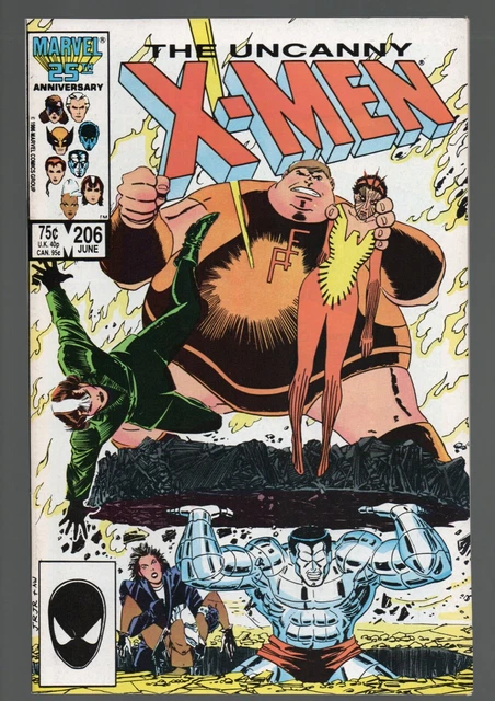 UNCANNY X-MEN #206 (June 1986) Freedom Force Romita Jr. art NM 9.4