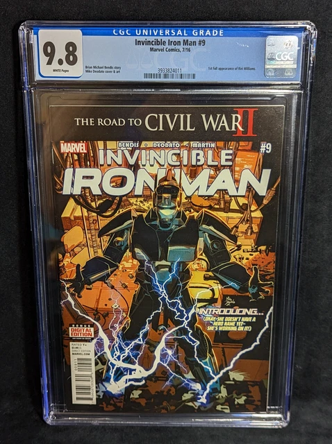 Invincible Iron Man # 9  CGC 9.8 1st Riri Williams (Ironheart) (2016)