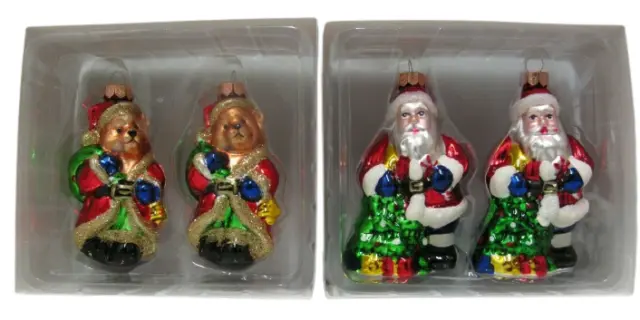 (6,45€/Stück) 2x Baumschmuck Christbaumkugel Weihnachtsbär/Mann Weihnachten