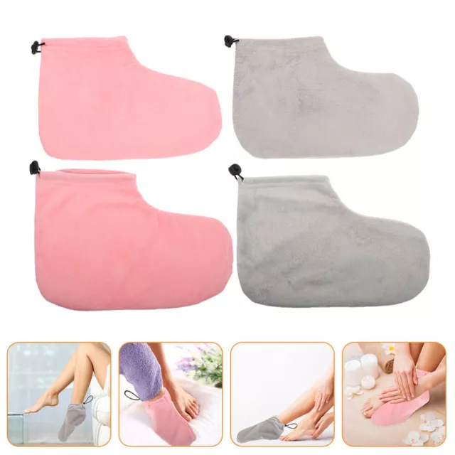 2 Pairs Kosmetische Socken Warme Fußabdeckung Für Die Wachstherapie Protect Spa