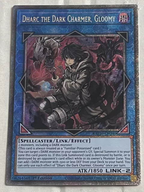 YUGIOH Dharc The Dark Charmer, Gloomy BACH-EN049 Starlight Rare 1st Edition