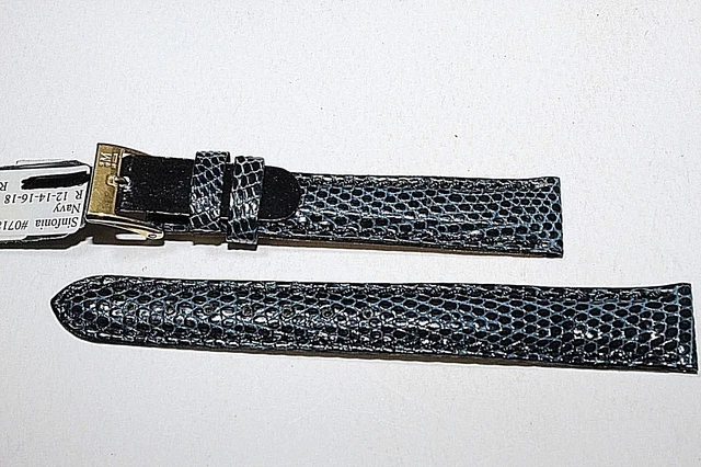 14Mm  Genuine Teju Lizard Hand Made Italy Watch Band Morellato  Sinfonia Green