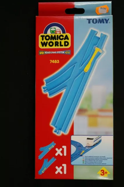 ZB290/291 TOMY Tomica World  Road & Rail system 7483 paire aiguillage G/D