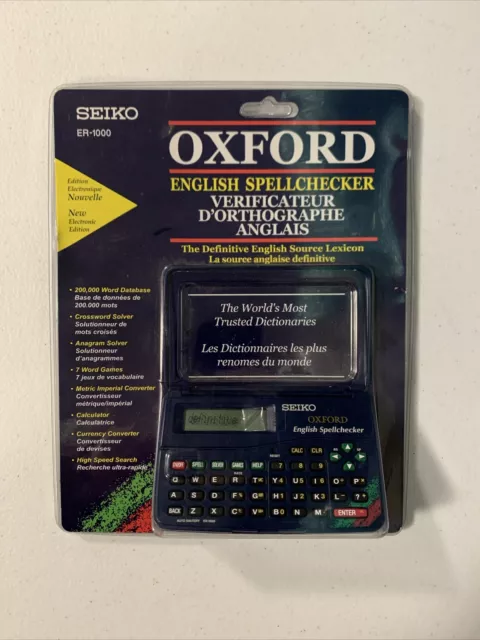 Brand New Seiko Oxford English Spellchecker ER-1000 Sealed