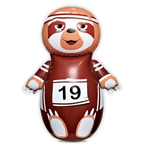INFLATABLE DUDES Sloth Slick 47 Inches -Kids Punching Bag | Already Filled wi...