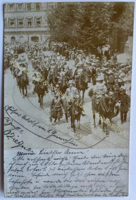 orig. Foto AK Gustav Adolph Umzug ERFURT 1902