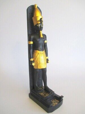 Aménophis III Figurine Égypte 22 CM Polyresin Déco Egypte or Noir
