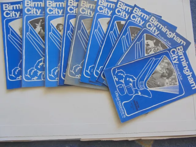 1970/71 Birmingham City Home Programmes Choose From List (1971)