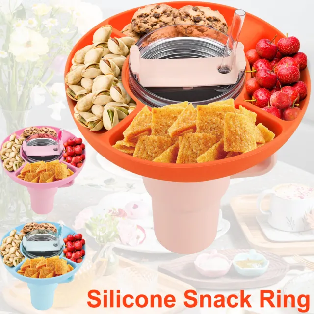 Snack Ring for Cup 4 Compartment Snack Container Safe Silicone Cups Snack GY