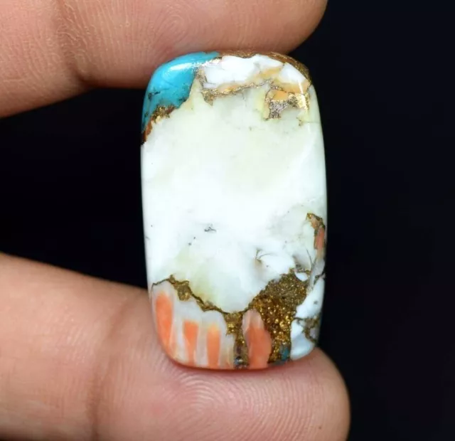 27.10 Cts. Natural Mohave Spiny Oyster Copper Turquoise Cabochon Loose Gemstone