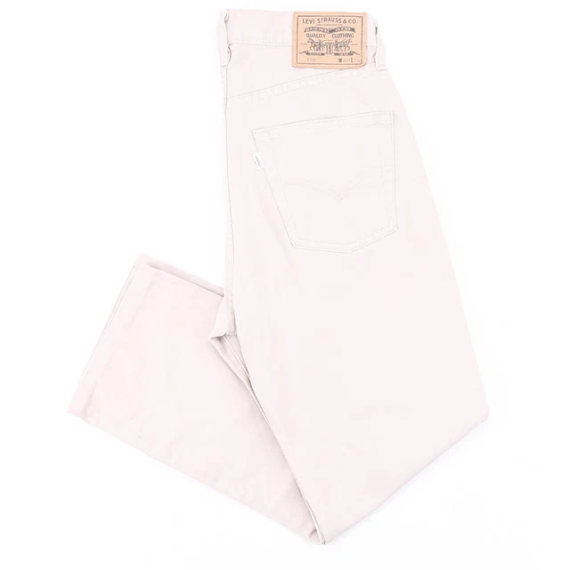 Pantaloni dritti regolari vintage LEVI'S 505 beige cotone W29 L25
