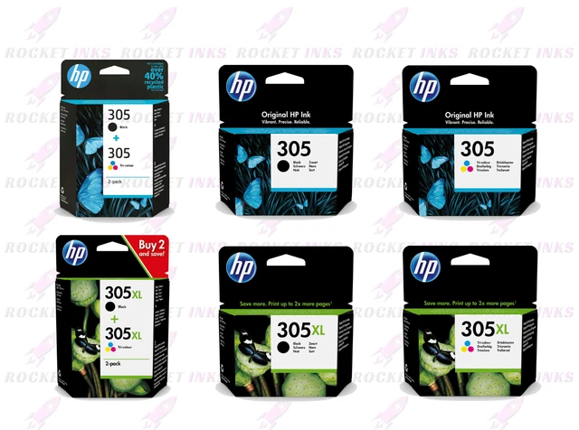 Premium Remanufactured HP 305XL Black & Colour Combo Pack High Capacity