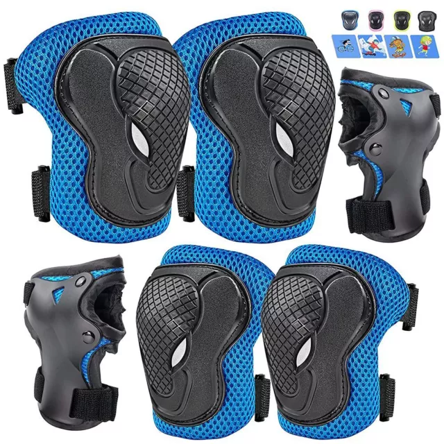 6 in 1 Youth Protective Gear Set Knee Pads & Elbow Pads Wrist Guard Protector