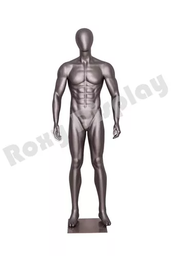 Male Full Body Realistic Mannequin Display Head Turns Dress Form Base 73  Inches