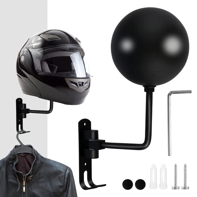 Motorcycle Helmet Rack Holder Jacket Hat Display Stand Wall Mount Hook Hanger~