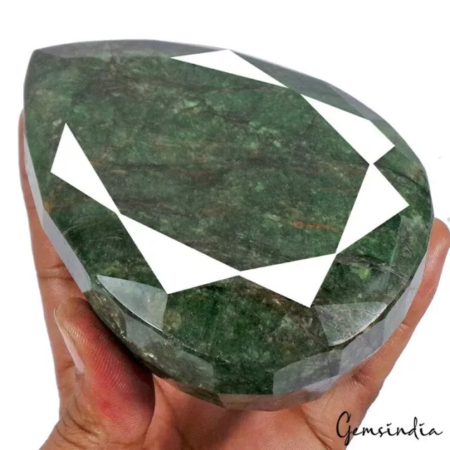 3590 Ct Natural Brazilian Green Emerald Pear Cut Museum Size Loose Huge Gemstone