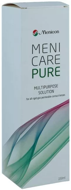 MENICARE PURE 250 ml,soluzione per tutte le lenti a contatto gas permeabili