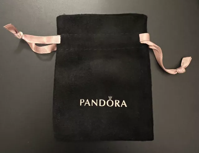 5) Pandora Jewelry Anti Tarnish Black Velvet Gift Bags Pouches in a lot