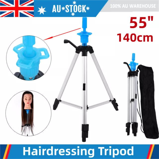 Mannequin Head Holder Tripod Stand, 55 Adjustable Stand Holder for Beauty  Hair Salon Hairdressing Training with Carry Bag