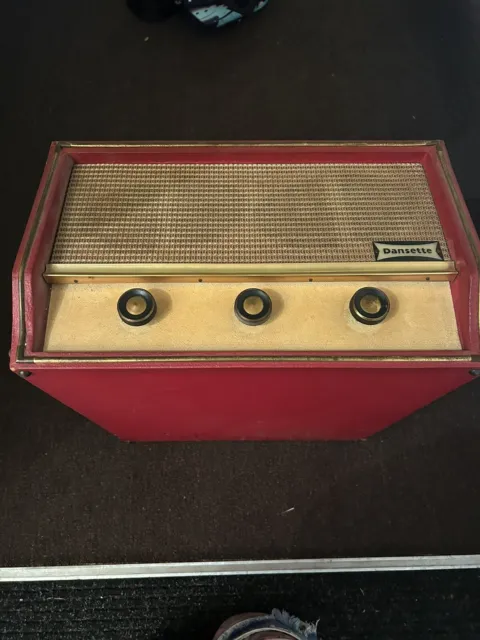 Vintage Dansette Conquest Auto Record Player (Red/Cream)