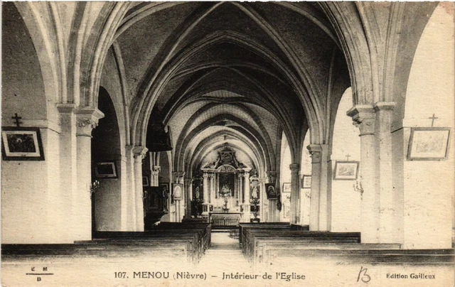 CPA AK MENOU - Intérieur de l'Église (456878)