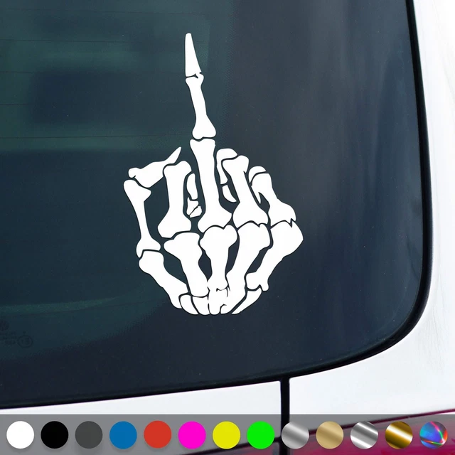Sticker Humoristique "Majeur F*ck You" - Décalque Pour Voiture, Moto Ou VTT - Expression Décalée