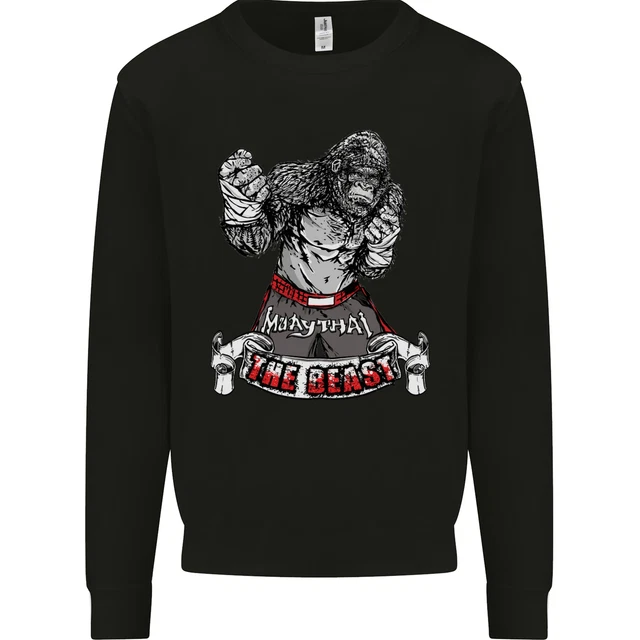 Muay Thai The Beast MMA Mixed Martial Arts Mens Sweatshirt Jumper