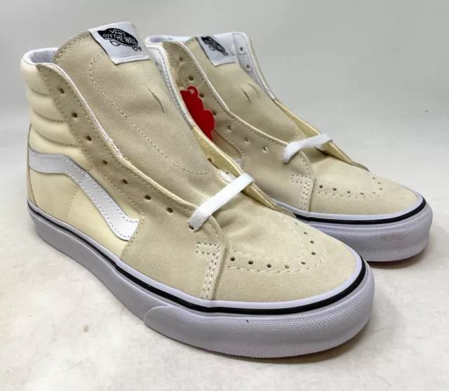 Vans Mens/Womens Sk8-Hi Top Skateboarding Shoes Classic White/True White
