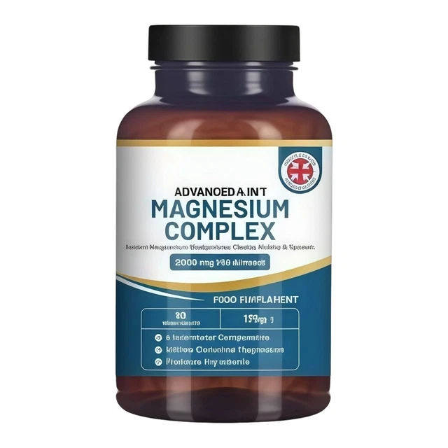 MAGNESIUM GLYCINATE 4-IN-1 Complex 2000mg - High Strength Magnesium ...