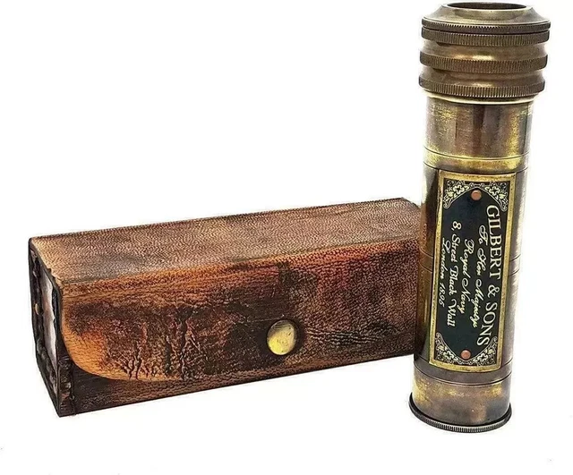 ANTIQLICIOUS Kaléidoscope en laiton antique unique fabriqué à la main pour adultes et enfants ANTIQLICIOUS Kaléidoscope en laiton antique unique fabriqué à la main pour adultes et enfants