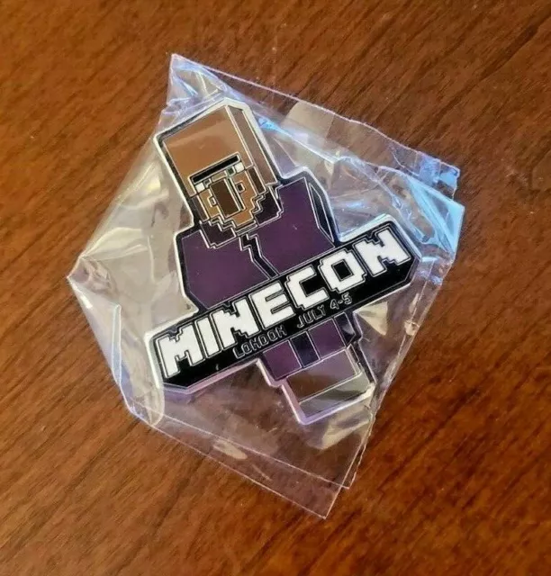 NEW 2015 Minecon Exclusive London Mojang Minecraft Pin ThinkGeek Exclusive RARE