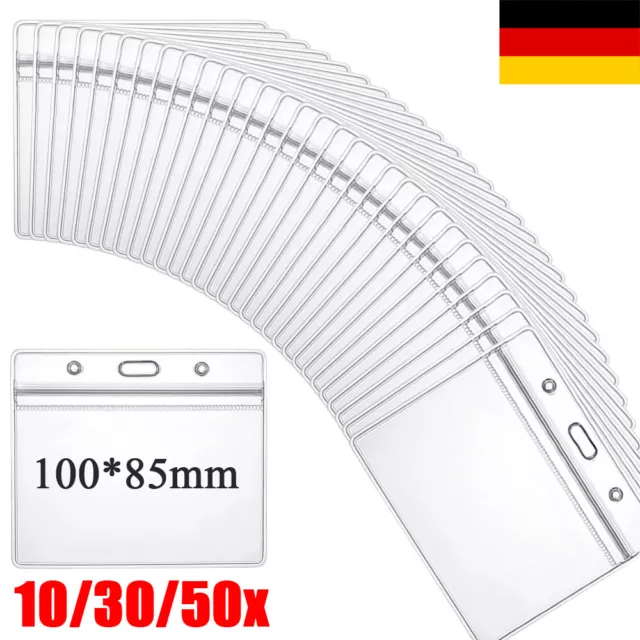 10x-50x ZIP Ausweishülle Kartenhalter horizontal für Ausweise Karten Schutzhülle