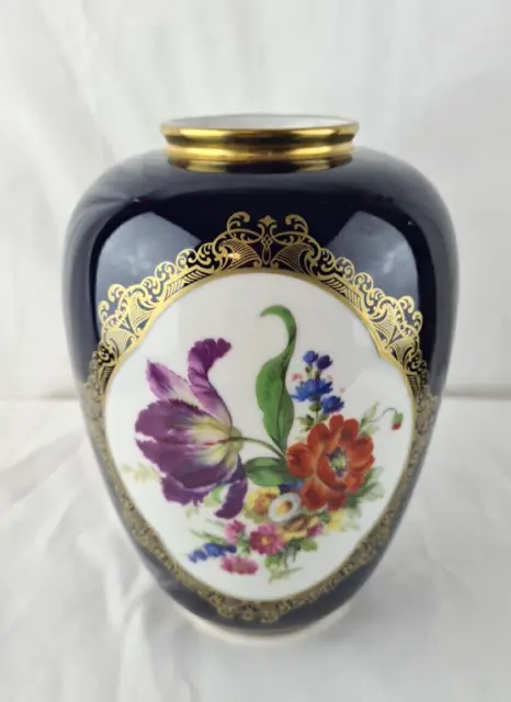 Sehr dekorative Weimar Porzellan Vase - Thüringer Handarbeit -Echt Weimar Kobalt
